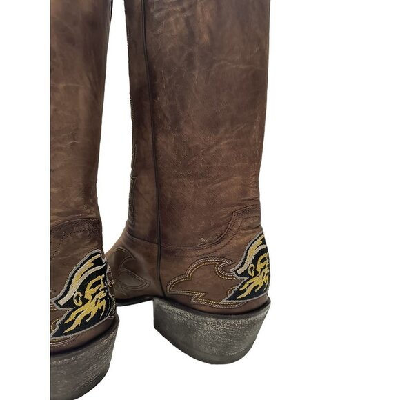 NCAA Appalachian State Mountaineers Embroidered Distressed Men's Gameday Boots - Picture 11 of 14